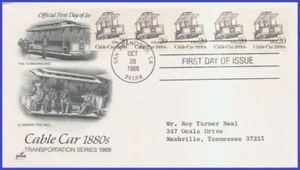 USA3 #2263 Pl #1 ADDR ARTCRAFT FDC STR2 Cable Car - Picture 1 of 1