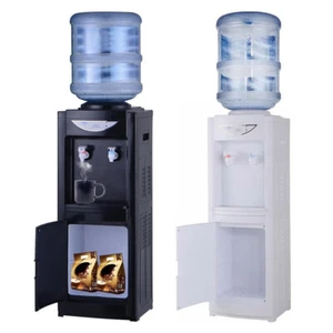 3-5 Gallon Hot & Cold Water Cooler Dispenser Top Loading with Storage Cabinet - Picture 1 of 23