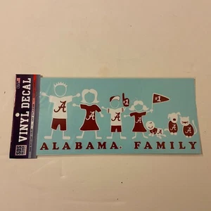 Alabama Crimson Tide Vinyl Decal - Bama Family - Parents Kids Dog Cat - 6"x13" - Picture 1 of 8