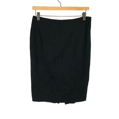 NWT Womens Size 6 Small Stefnanel Italian Black Knee-Length Paneled Pencil Skirt - Image 1 of 3