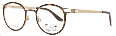 ELLA LAGUNA BEACH 701110 30 Habana Marrón Dorado Mujer Anteojos Redondos 46-20-135 Foto 1 de 4