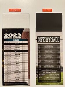 NFL 2023 PHILADELPHIA EAGLES MAGNET SCHEDULE  DATES & TIMES+MONDAY NIGHT GAMES