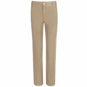 Real School Boys School Uniform 5-Pocket Stretch Slim Pants Sizes 30 Beige - Picture 1 of 6