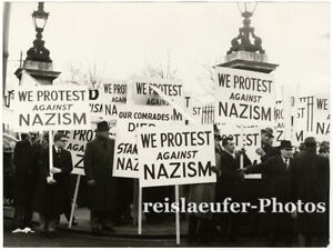 Silent Anti-Nazi March in London, Original Photo, 1960