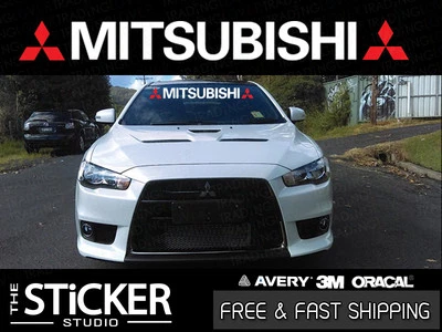 Mitsubishi Windshield #2 Logo sticker Lancer mirage outlander Evolution 7 8 9 x Foto 1 de 3