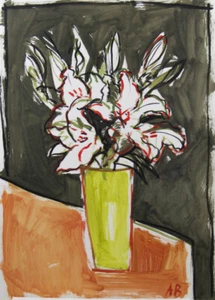 Auguste BLACKMAN Lilies 7 - original signed painting art, floral still-life - Picture 1 of 3