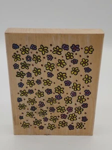 Whispers  "Flowers" Sugarloaf products rubber stamp.2003 5 1/2"x 4 1/2" - Picture 1 of 2