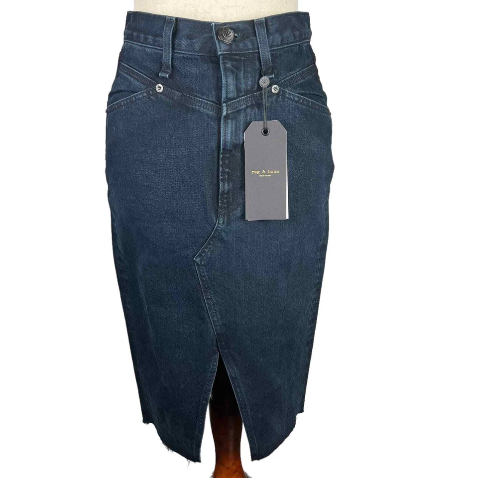 FALDA LÁPIZ SUPER HIGH-RISE RAG & BONE EN BANCOS EXTERIORES NUEVA CON ETIQUETAS MUJER TALLA 23 Foto 1 de 4
