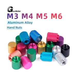 M3 M4 M5 M6 Knurled Thumb Nut Hand Aluminum Alloy Hand Grip Knob Blind Hole Nuts - Picture 1 of 19