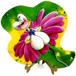 Diddl Deckenhänger Pappe Werbeartikel orange selten - Bild 1 von 2