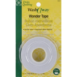 Cinta maravilla de acolchado Dritz Washaway doble cara 1/4"x10yd 3410 - Imagen 1 de 1