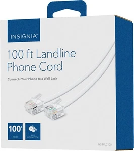 Cable de teléfono fijo (100') - Insignia - WhiteNS-TPLC1002 - Imagen 1 de 2