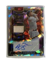 2023 Select Swatches Signatures Ryan Zimmerman Auto Red Cracked ice /23 #SSS-RZ