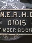 Timber Bogie Railway Sign-Iron Great Condition 