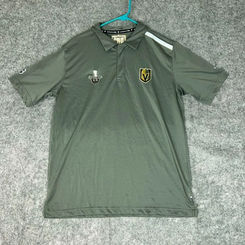 Vegas Golden Knights Mens Shirt Extra Large Gray Team Issue Playoffs NHL Hockey Cover
