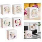 Wedding Acrylic Card Box with Slot Envelope Memory Card Holder Floral Print