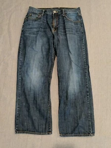 Lucky Brand Retail $69 34 30 Straight Medium Wash Mens Blue Jeans - Picture 1 of 5