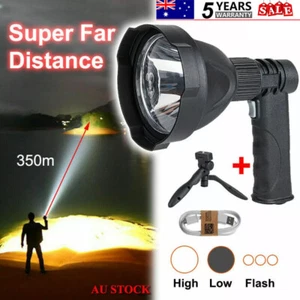 LED Spotlight Rechargeable Hunting Camping Flashlight Handheld Spot Light Torch - Picture 1 of 20