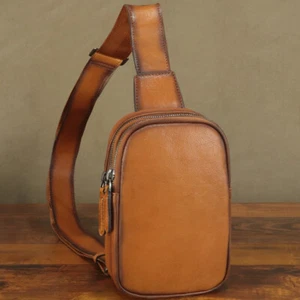 Borsa a tracolla in vera pelle piccola per donna zaino imbracatura borsa a tracolla - Foto 1 di 12