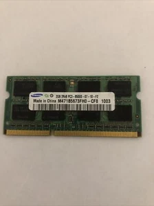 2 x LAPTOP RAM Samsung 2GB 2RX8 PC3-8500S DDR3-1066 M471B5673FH0-CF8 - Picture 1 of 2
