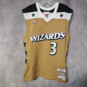 NWT Mitchell Ness Washington Wizards Caron Butler 3 Gold Swingman Jersey M $130 - Picture 1 of 9