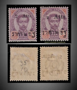 1894 THAILAND - SIAM 2ATTS. OVP. ON 64A MINT  SCT. 41 46? MI.23I 23VII - Picture 1 of 1