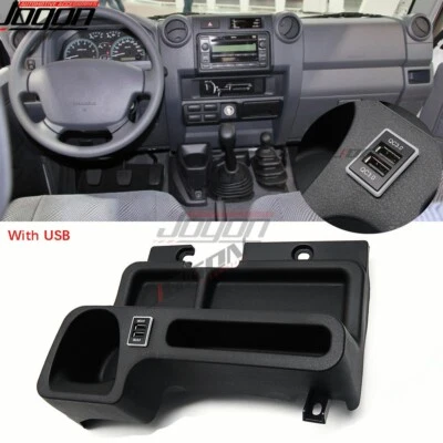 W/USB Center Console Storage Box For Toyota Land Cruiser LC70 71 76 FJ77 78 FJ79 - Image 1 of 4