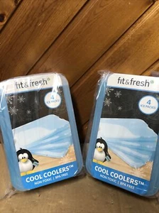 8 Pack Fit & Fresh XL Cool Coolers Freezer Slim Ice Pack Brand New - Picture 1 of 3
