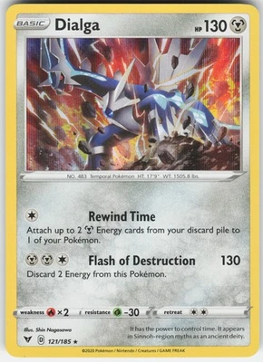 Dialga Holo Rare SWSH04: Vivid Voltage 121/185 LP-NM - Image 1 of 2