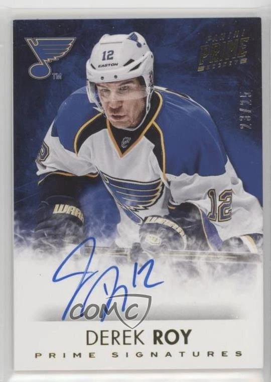 2013-14 Panini Prime Signatures Gold /25 Derek Roy #S-DR Auto - Image 1 of 2