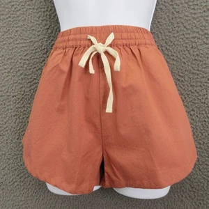 Billabong Shorts Womens Medium Rust Orange Pipe Line Short Drawstring Casual New - Picture 1 of 9