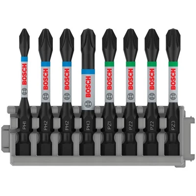 Bosch Assorted Impact Control Screwdriver Bit Set 50mm 8 Piece 2608522328 - Image 1 of 3