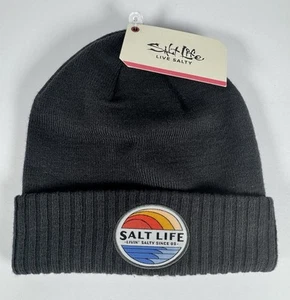 Salt Life Forecast Beanie Coastal Creme Logo Strickmütze Einheitsgröße - Bild 1 von 4