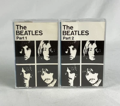 THE BEATLES Cassette Tape Set x2 White Album Part 1 and 2 Helter Gently Weeps - Image 1 of 4