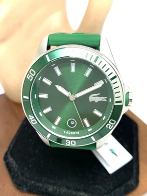 Lacoste Men's Watch 2011263 Tiebreaker Quartz Green Dial Rubber Band 43mm - Image 1 of 4
