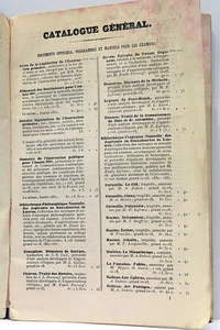LIVRE ANCIEN CATALOGUE LIVRES CLASSIQUES LIBRAIRIE DE JULES DELALAIN PARIS 1851 - Picture 1 of 6
