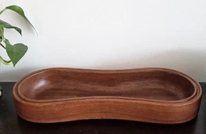 Dansk Peanut Teak Tray Serving Dish Denmark IHQ Design Wood Vtg MCM 15" - Picture 1 of 8