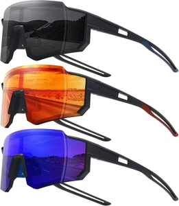 Polarized Sports Sunglasses for Men Women,Driving Fishing Cycling Mountain Bike - Afbeelding 1 van 12