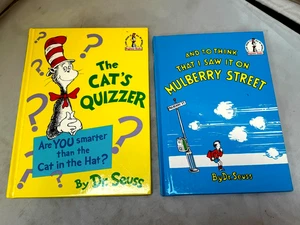Lot 2 DR SEUSS HC BOOKS: THE CAT'S QUIZZER I SAW IT ON MULBERRY STREET EXCELLENT - Imagen 1 de 6