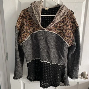Gimmicks By BKE Pullover Hoodie Sweatshirt XL Schwarz Multi Muster Rundhals - Bild 1 von 9