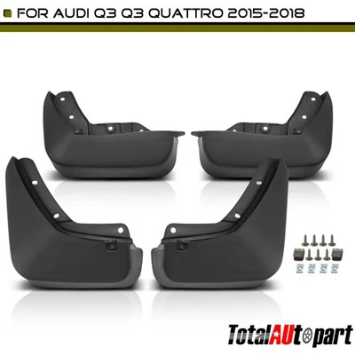 4Pcs Mud Flaps Splash Guards Fender for Audi Q3 Q3 Quattro 15-18 Front & Rear - Image 1 of 4