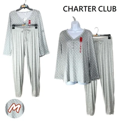 Nuevo con etiquetas Charter Club M Tejido Suave Manga Larga Top Brezo Punto y Pantalones Jogger Surtidos Foto 1 de 4