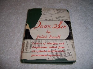 Dear Sir by Juliet Lowell hc/dj 1944 - Picture 1 of 2