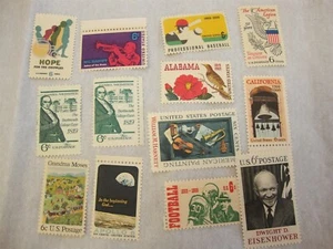 Vintage LOT US POSTAGE 6 cent Individual STAMPS Assorted designs MNH - Picture 1 of 3