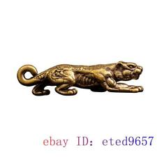 Brass Tiger Amulet Pendant Handmade Carved Key buckle Jewelry Gifts Figurines