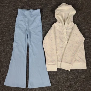 Girls Clothing Lot 5 Childrens Place Leggings & Carters Hooded Sweatshirt Outfit - Picture 1 of 9