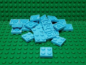 ** 25 CT LOT ** Lego NEW medium azure 2 x 2 plate pieces - Imagen 1 de 1