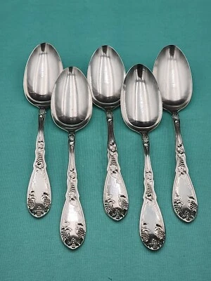 5 Wm. A. Rogers A1.  Cucharas para servir plateadas de uva RRR 7 3/4" Foto 1 de 4