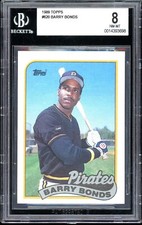 1989 Topps Pittsburgh Pirates #620 Barry Bonds BGS 8 NM-MT