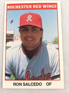 1987 Rochester Red Wings-TCMA Minor League Baseball Card-Ron Salcedo